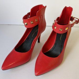 BCBG Generation Red pumps gold accents